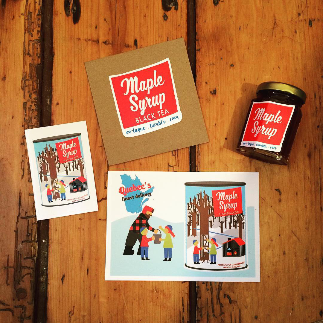 Just some of Eve Laguë’s maple syrup products available in her small business.