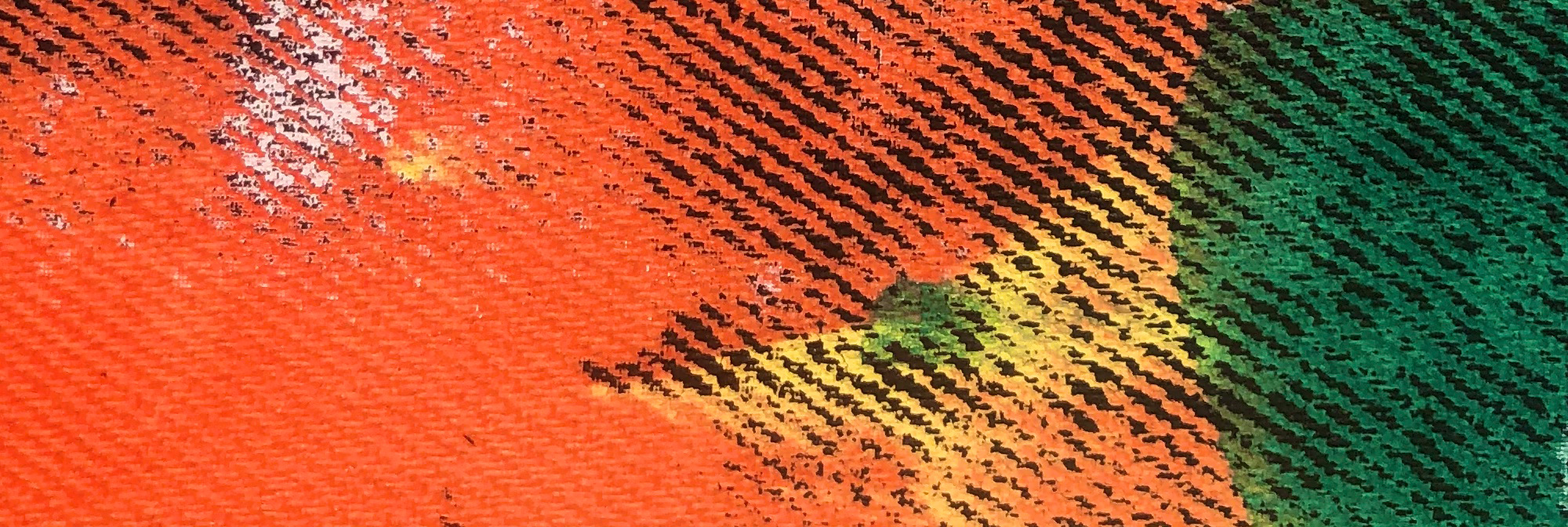 Vibrant orange and green textile
