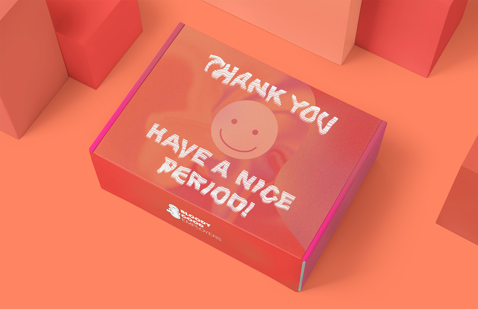 Concept packaging for a period care-box for employees.