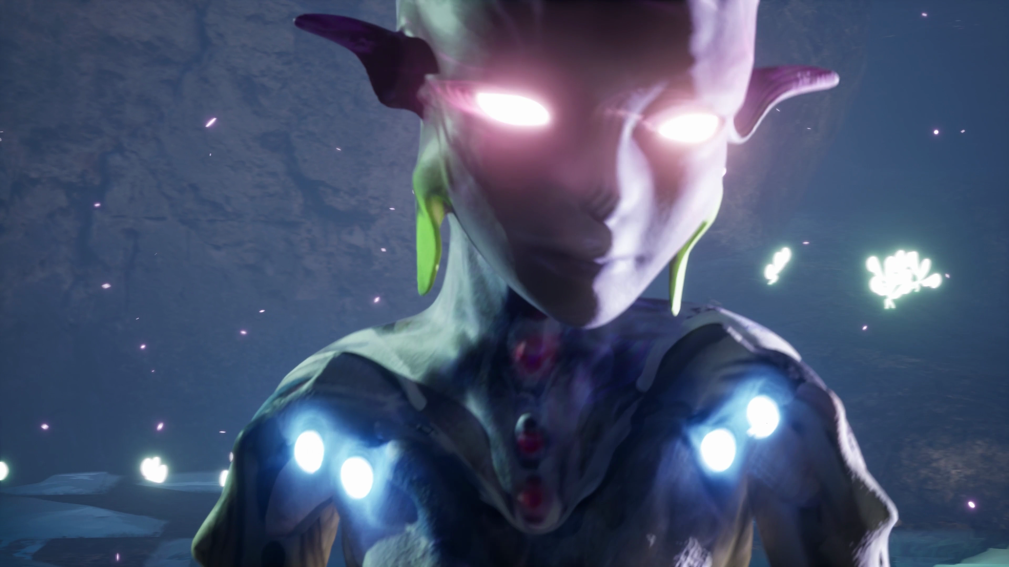 Close-up of AI generated alien.
