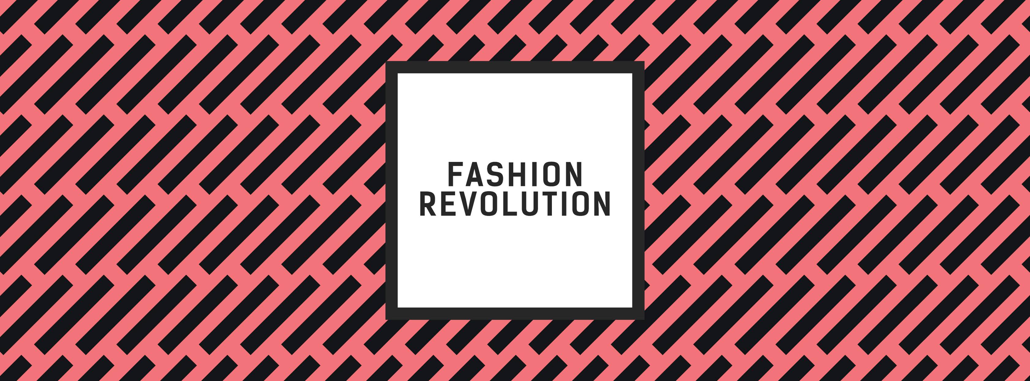 the graphic and colourful fashion revolution logo