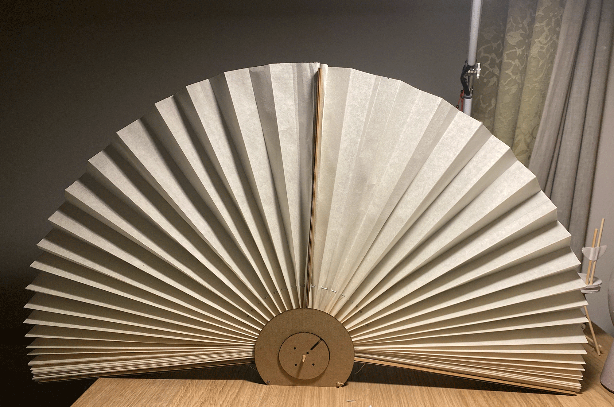 Paper Fan folded at 180 degrees