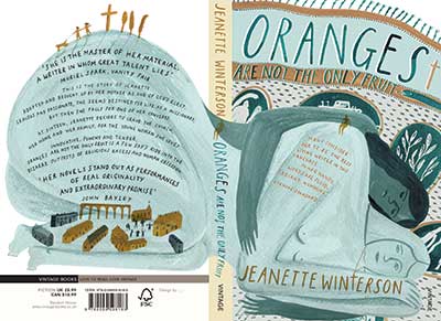 Georgie McAusland, ‘Oranges Are Not The Only Fruit’, Full Cover Design, Random House Award, Third Place 2015. Image: www.penguinrandomhousedesignaward.co.uk