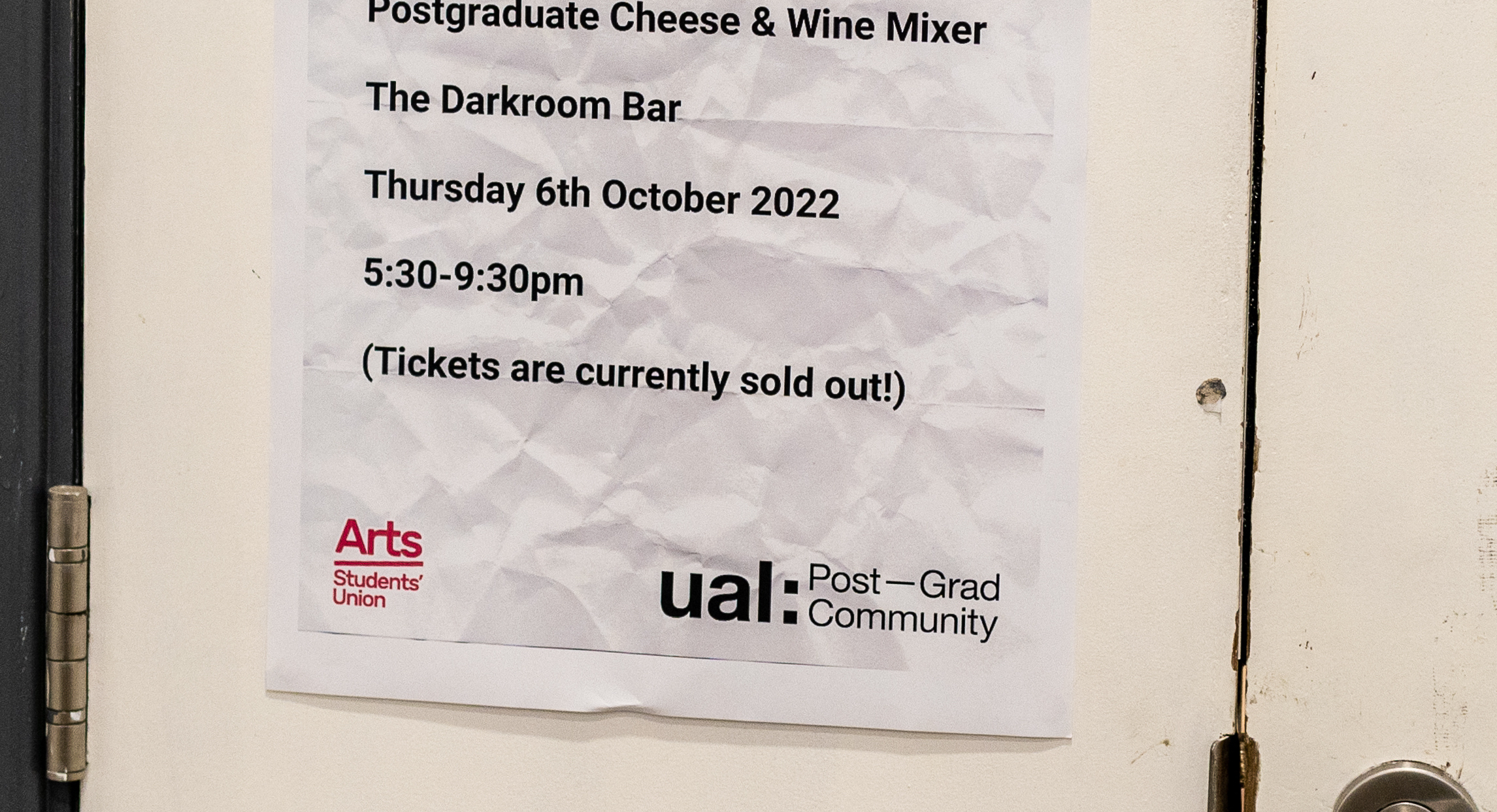 poster for postgraduate mixer