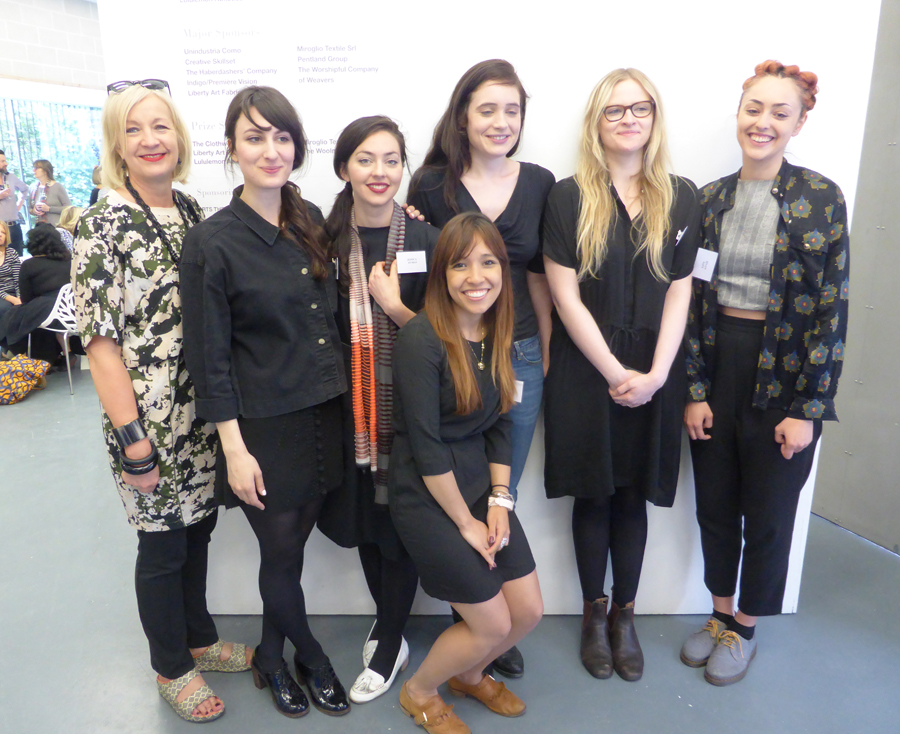 BA Textiles Texprint winners with Anne Smith.