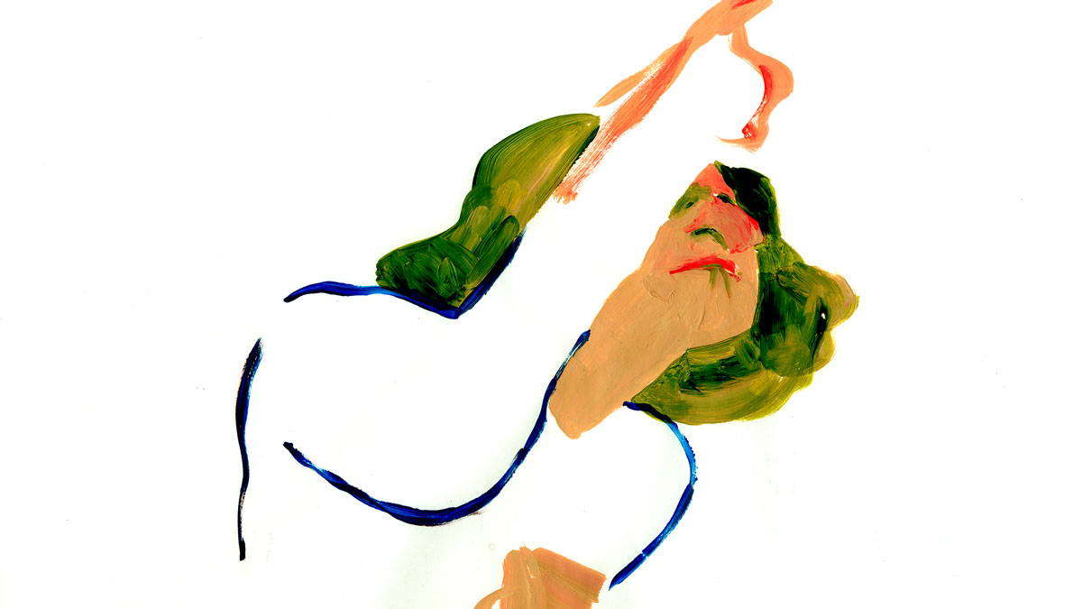 abstract image of woman pointing