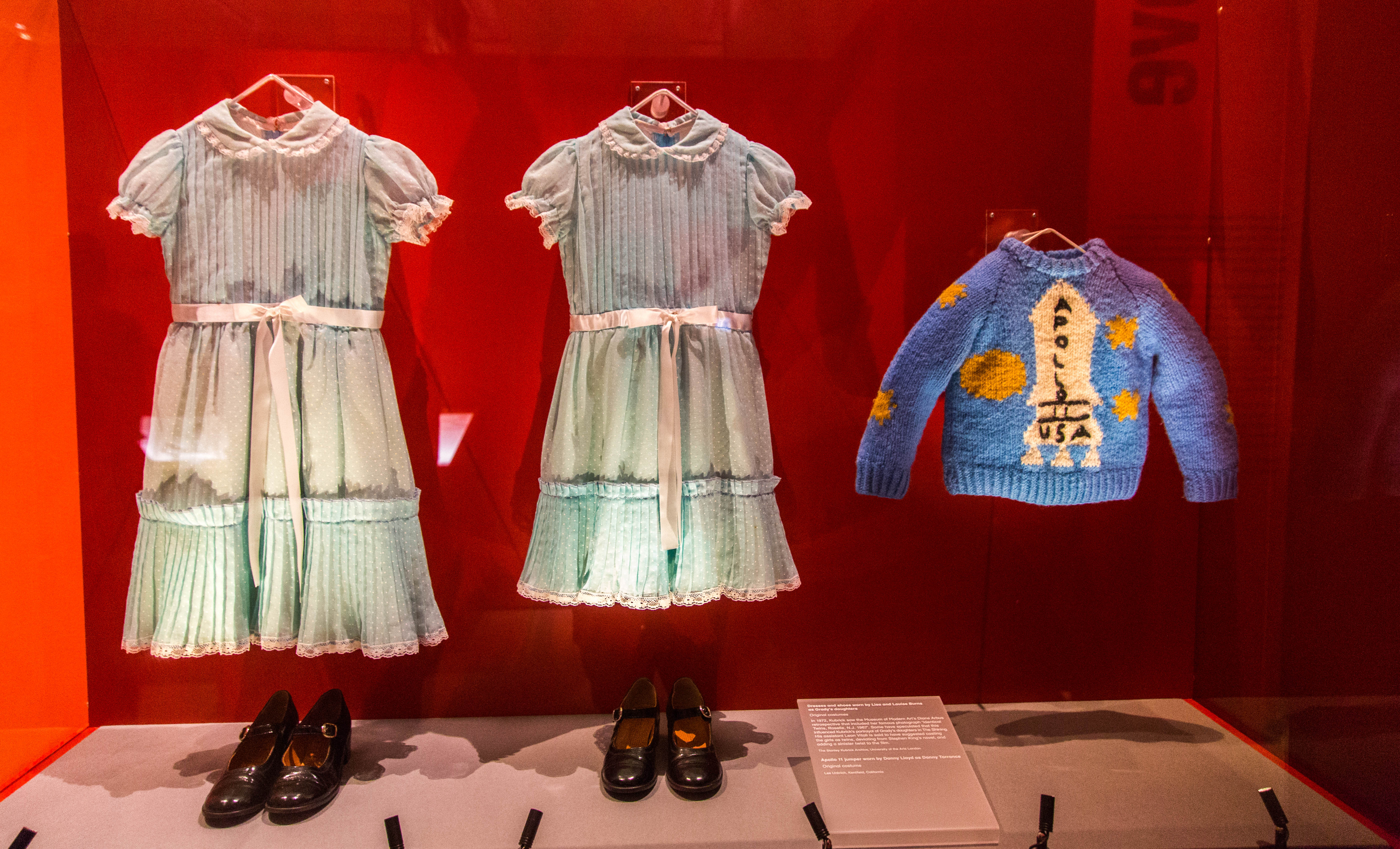 LONDON, ENGLAND - MAY 2019: Original costume props from the adaptation of The Shining, starring Jack Nicholson and Directed by Stanley Kubrick. On display along with other pieces at the Design Museum. - Image Hethers/Shutterstock