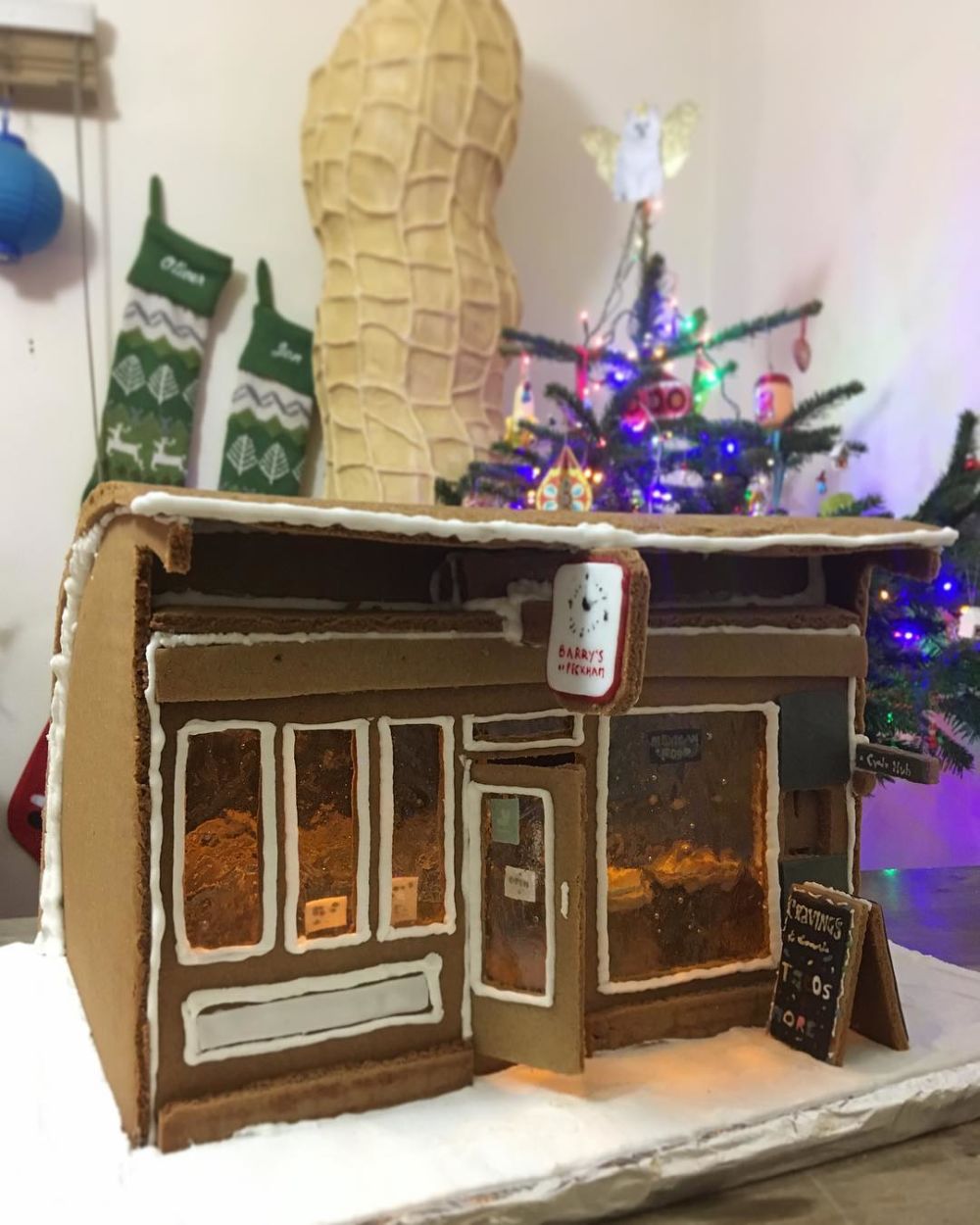 Gingerbread version of Cravings Mexican restaurant