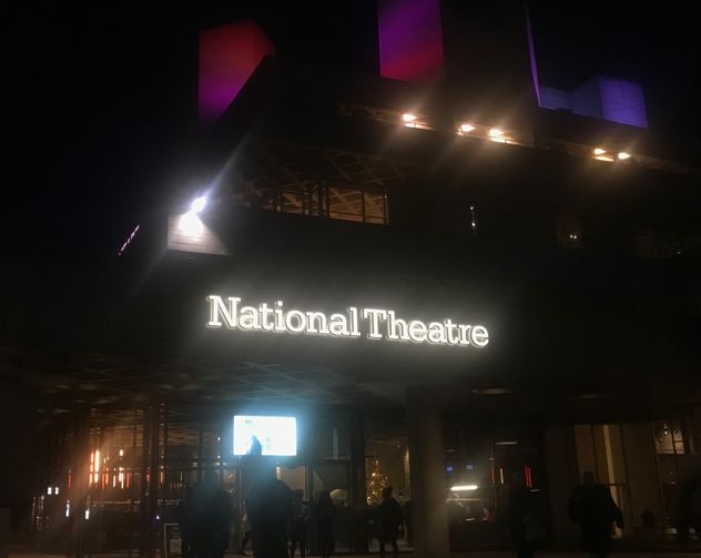 An image of the National Theatre at night