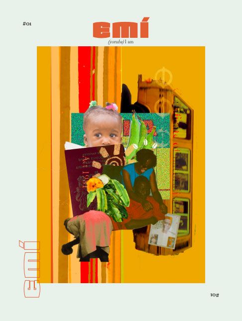 The front cover of Tola's final major project, 'Emi'.