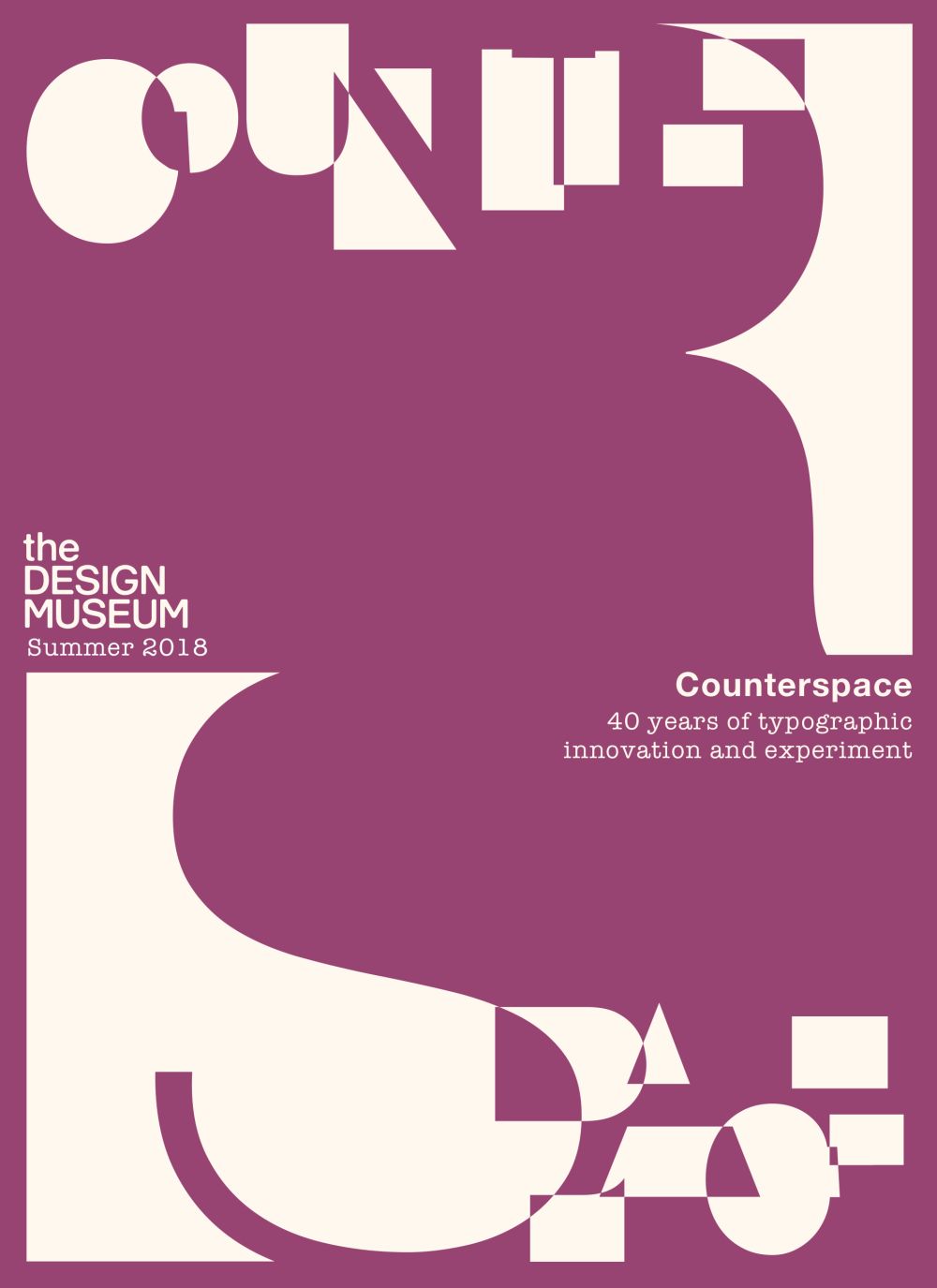 a poster with typographic detail which reads counterspace