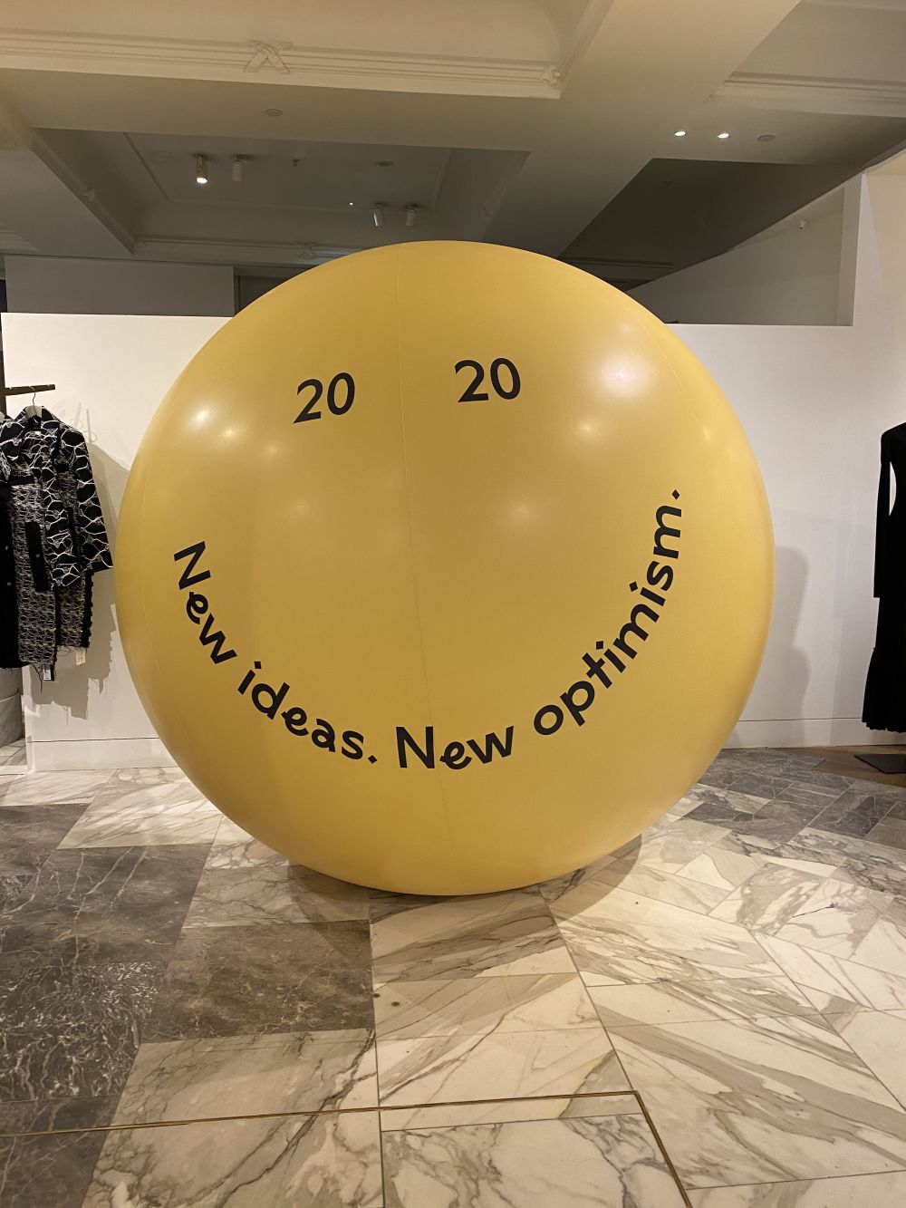 yellow ball with inspirational quote