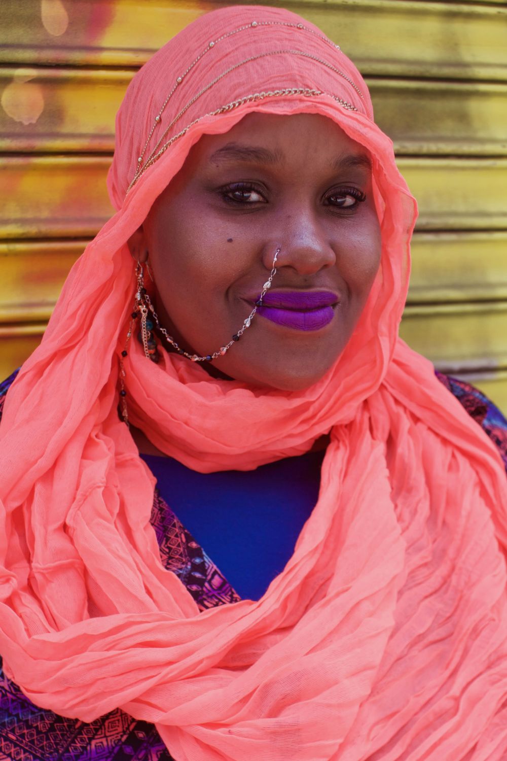 Woman wearing hijab.