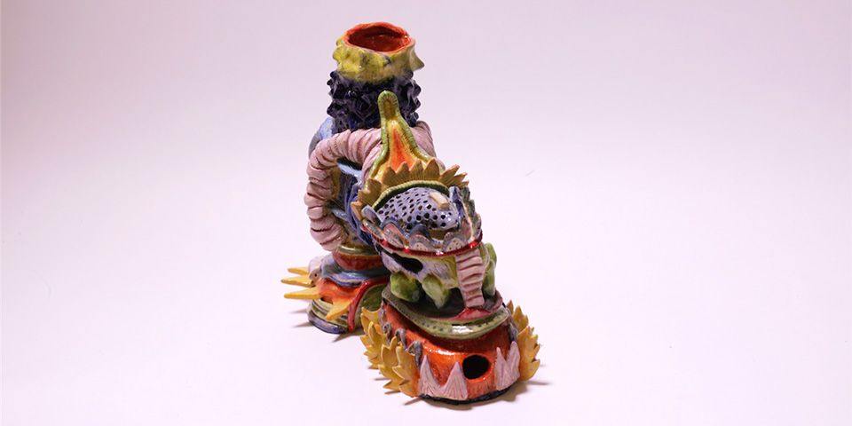 An abstract ceramic design