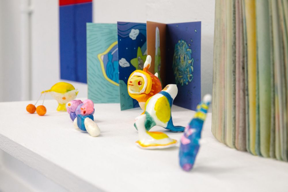 colourful artwork on display