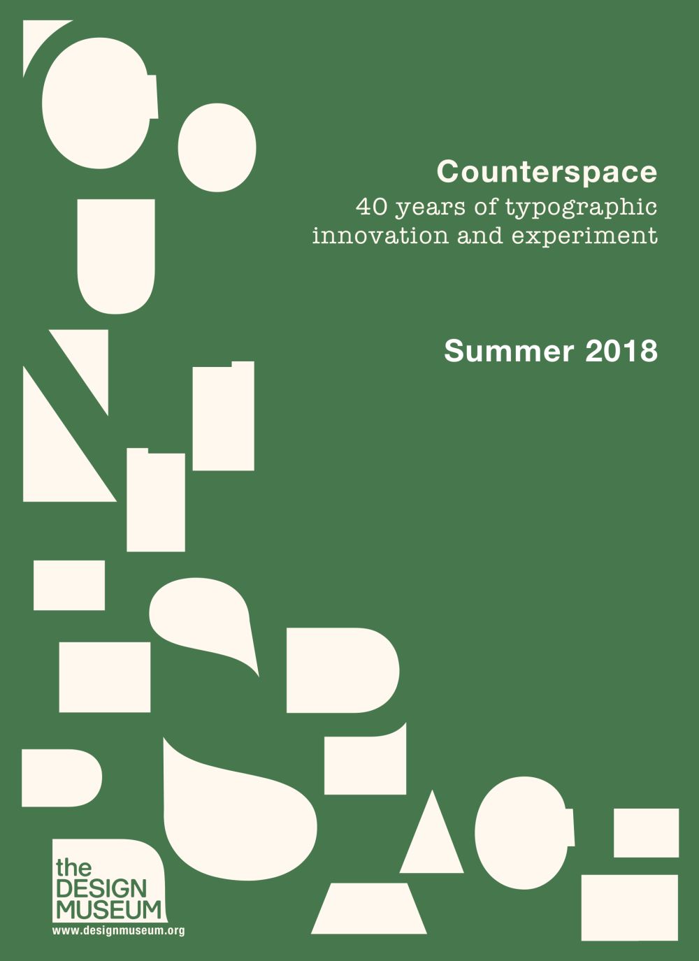 a poster with typographic detail which reads counterspace