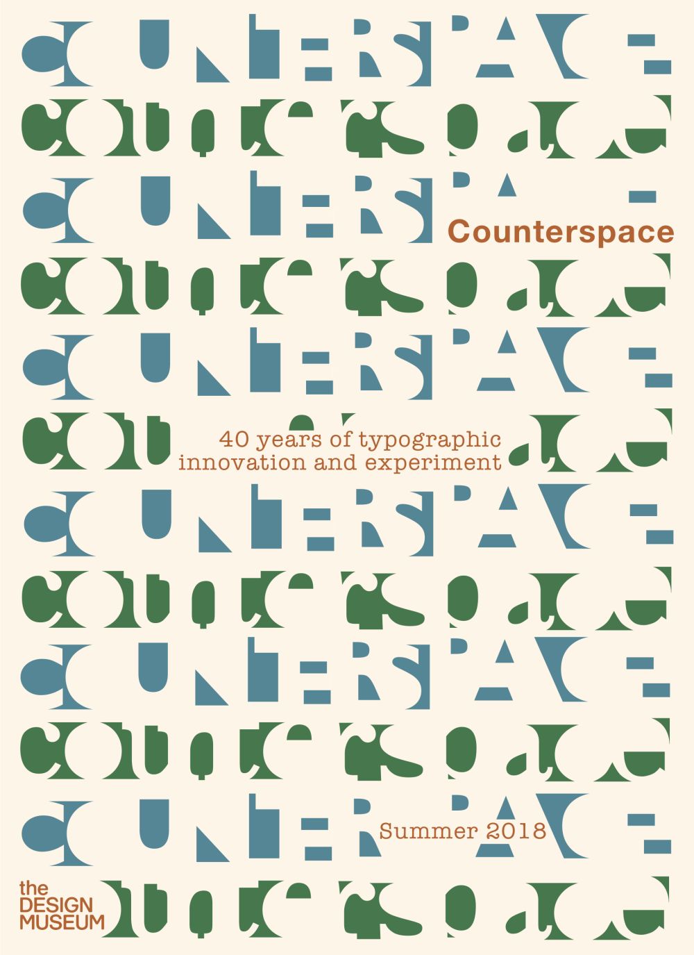 a poster with typographic detail which reads counterspace