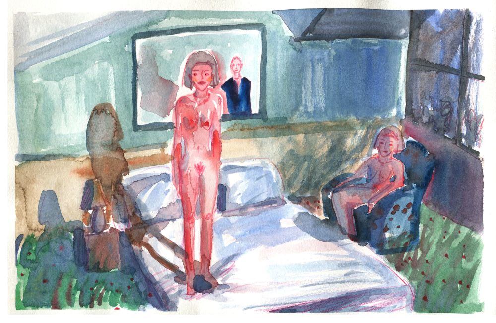 a painting of a naked woman