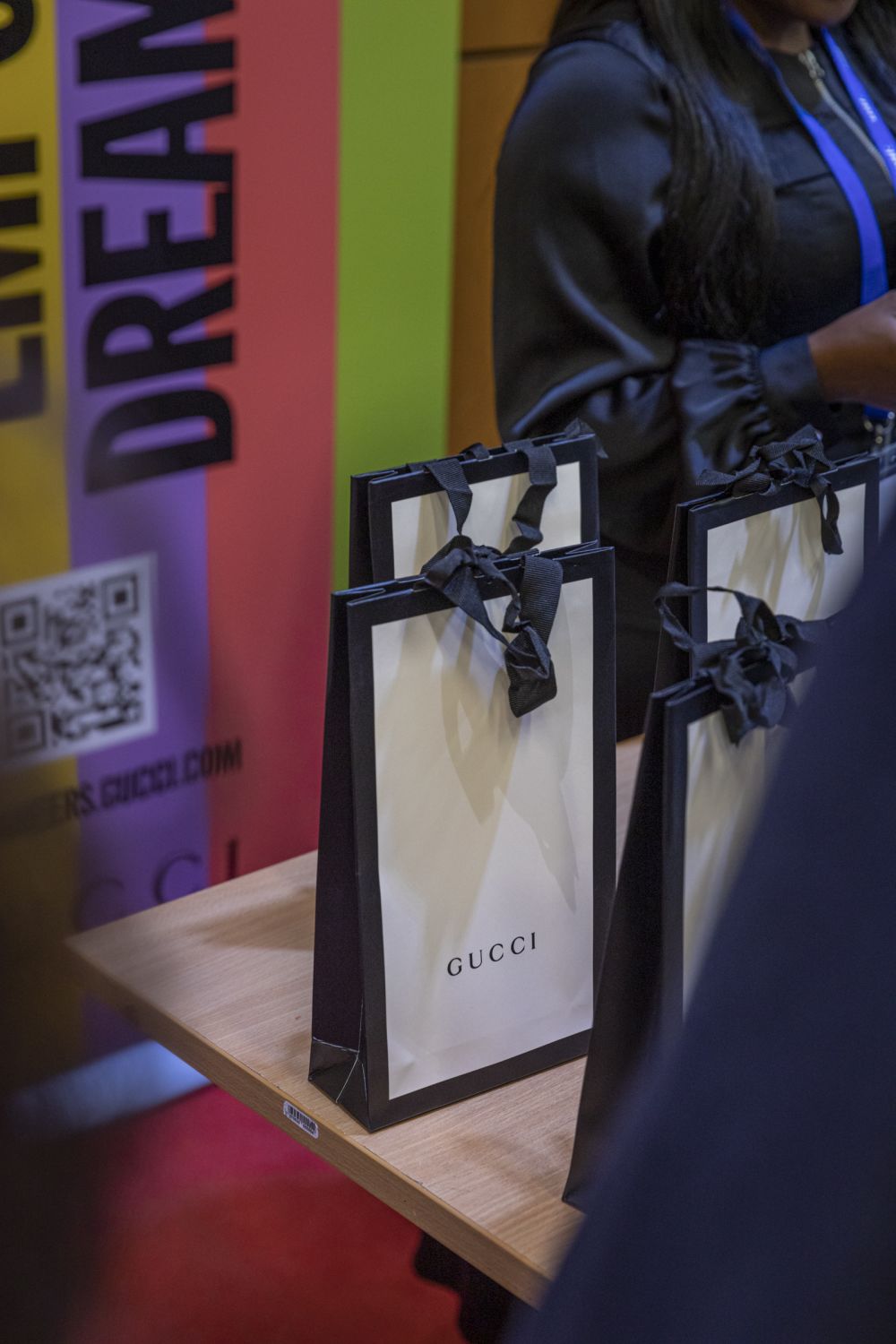 Gucci's stall at the careers fair