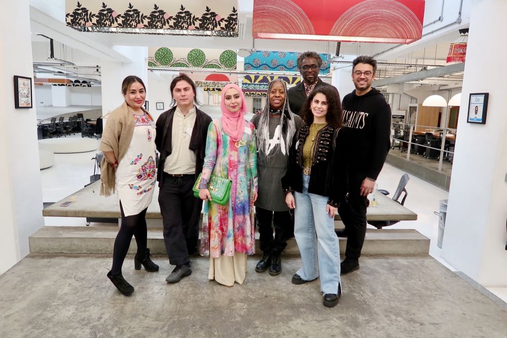 AoCA alumni committee Cristina Reynoso López, Ghafar Tajmohammed, Samar Zia, Linett Kamala, Richie Manu, Chiara Vicini and Rafaaye Ali Sheikh