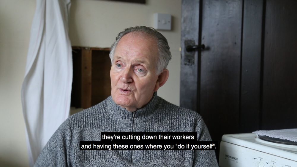 Clip from film of man talking