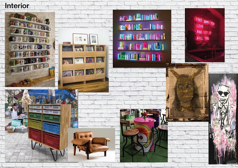 Felipe Blasca's cafe interior moodboard.