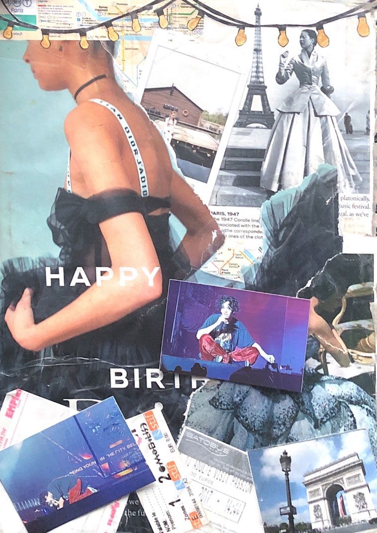 A screenshot of a collage from Sophia's notebooks.