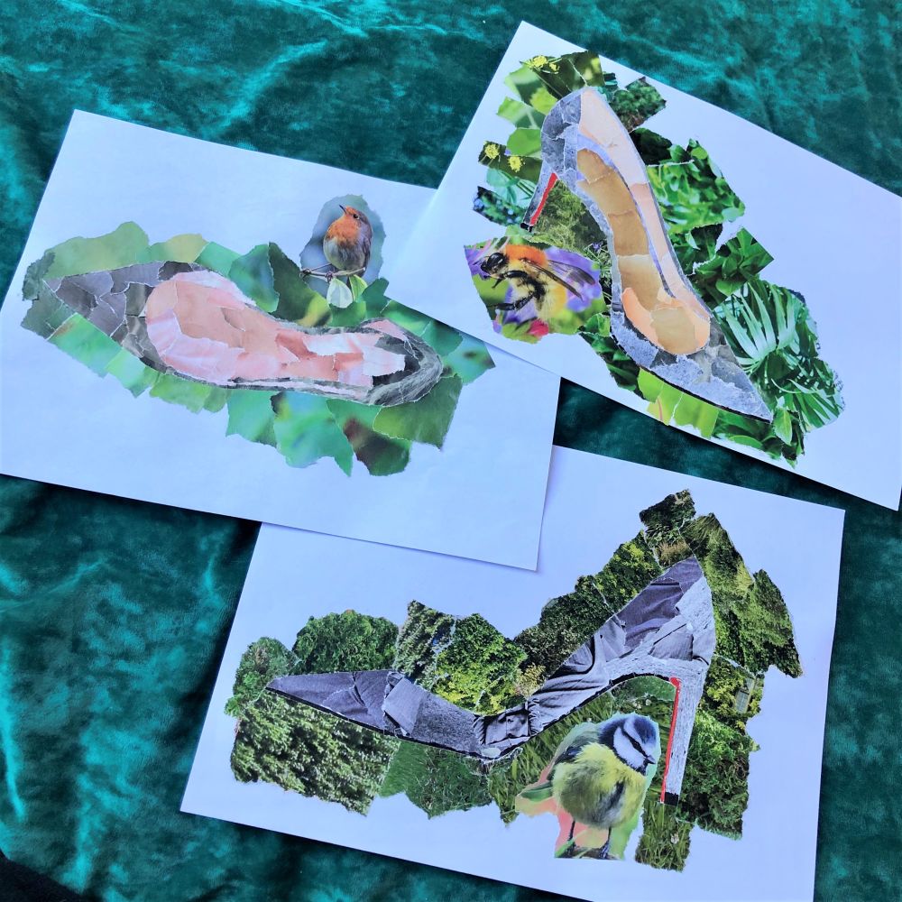 Watercolour illustrations of different shoes by Crystal