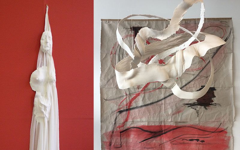 Abstract plaster sculpture