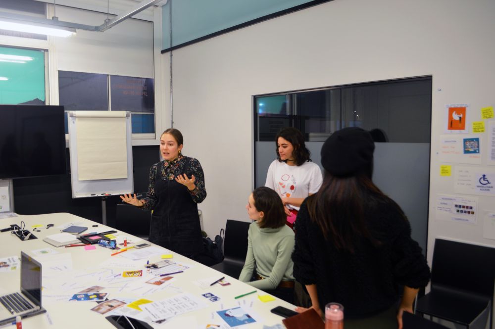 talking around a table