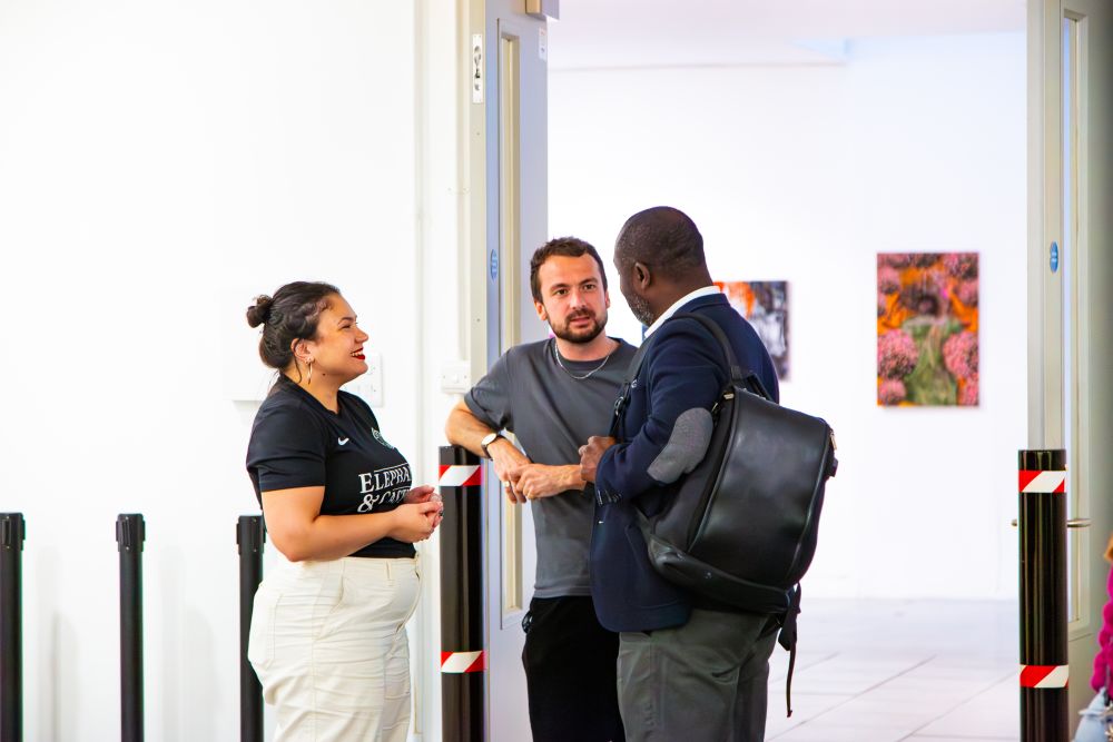 Socialising in the gallery space