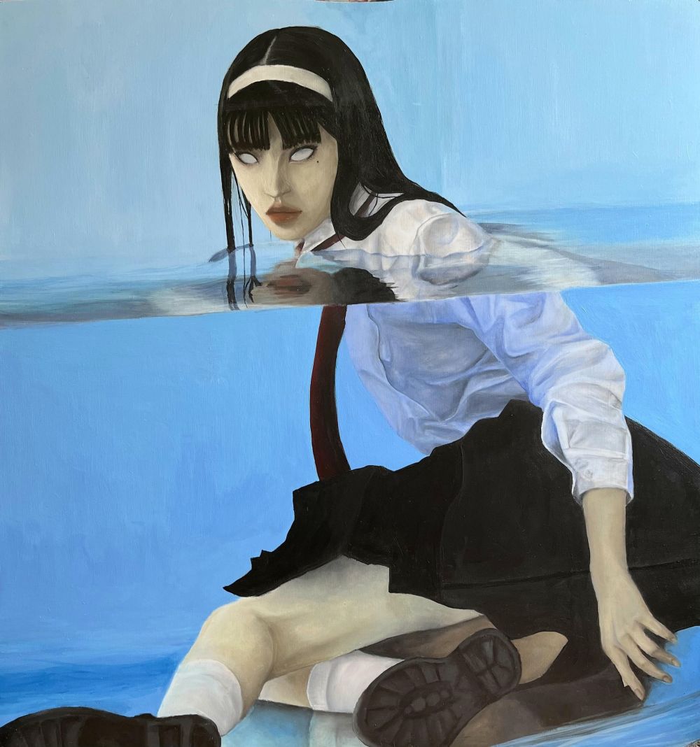 painting of a girl
