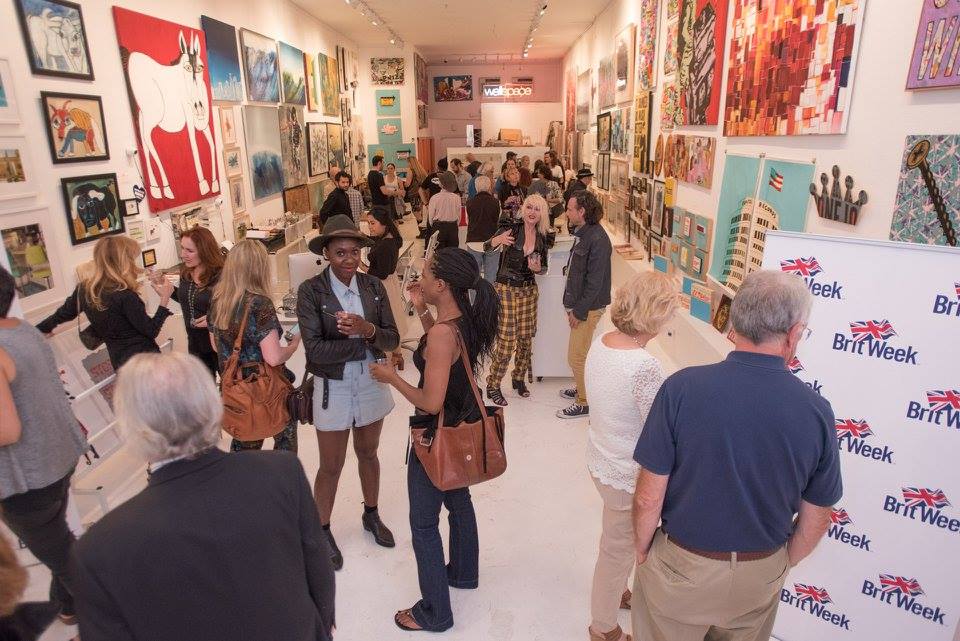 Guests at an exhibition