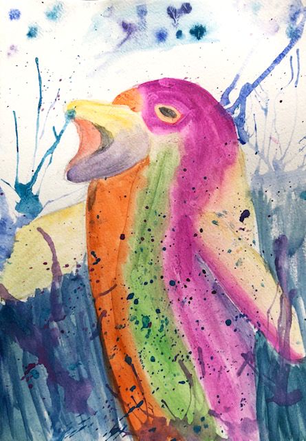 Elizabeth Gemmil's work, Expressive watercolour.