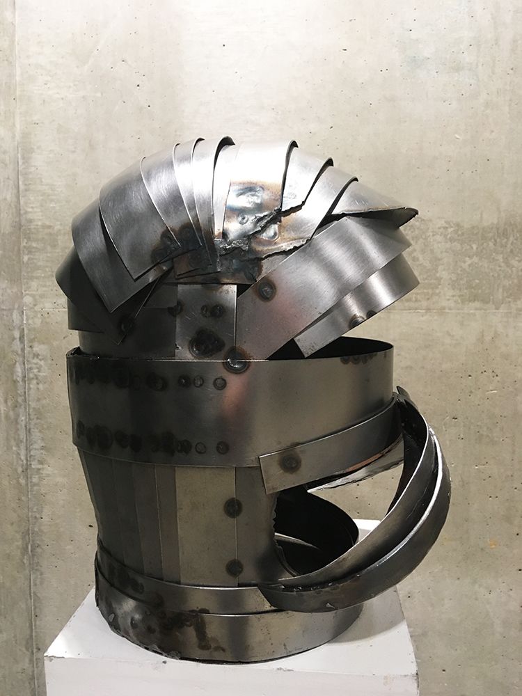 Completed head piece made by Michael Eden upon the Practical Metalwork Workshop course.