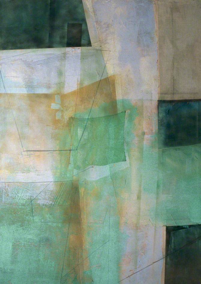 Abstract painting in green