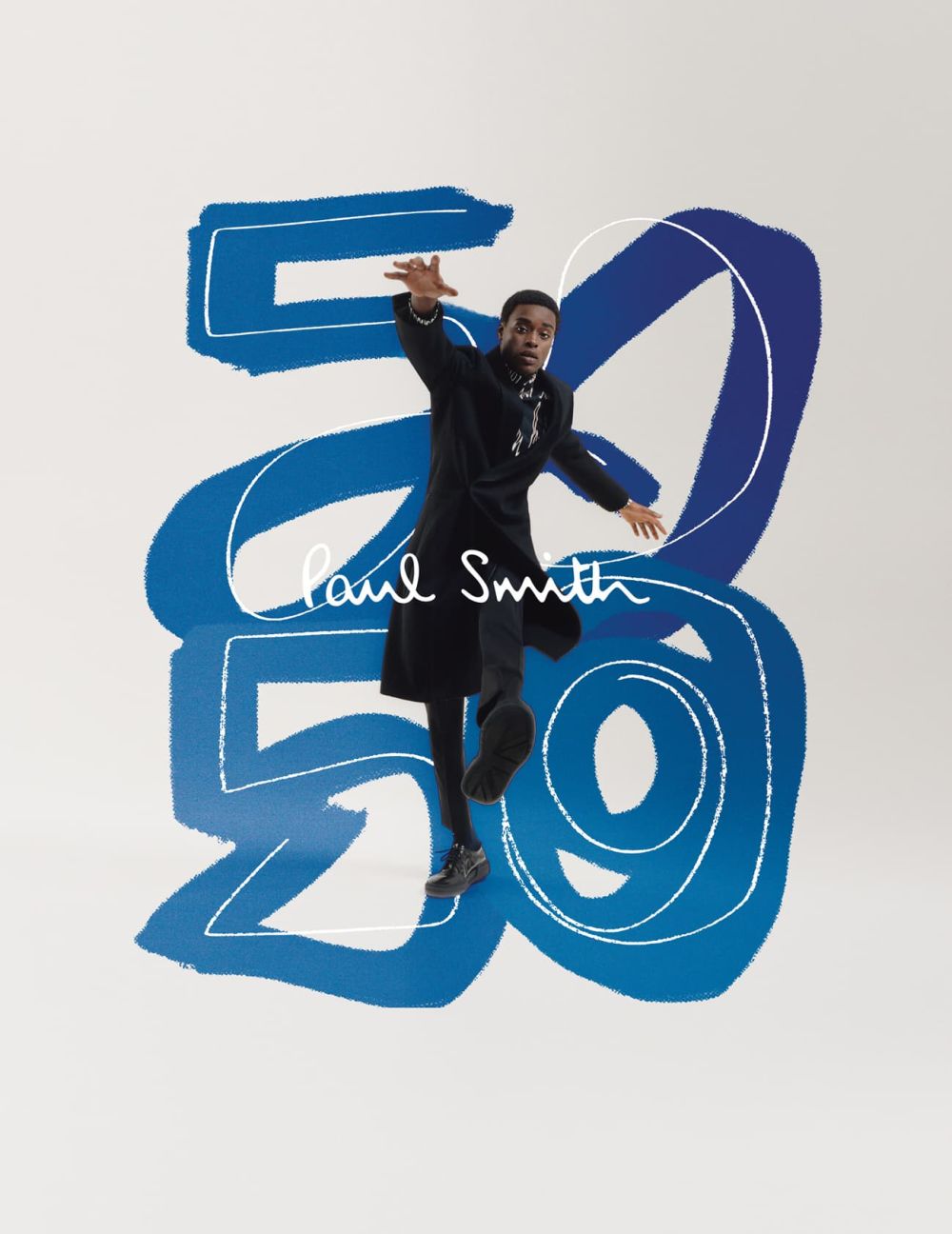 Graphic of 50 with a photo of a man