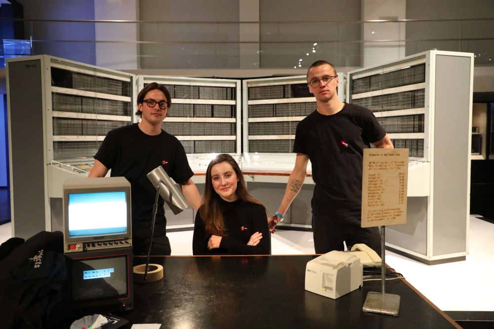 3 students who took part in Science Museum Lates celebrating 150 years of the Periodic Table