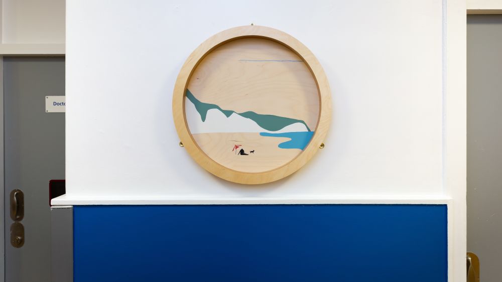 Painting created for St Pancras Hospital as part of the installation 'The Journey'