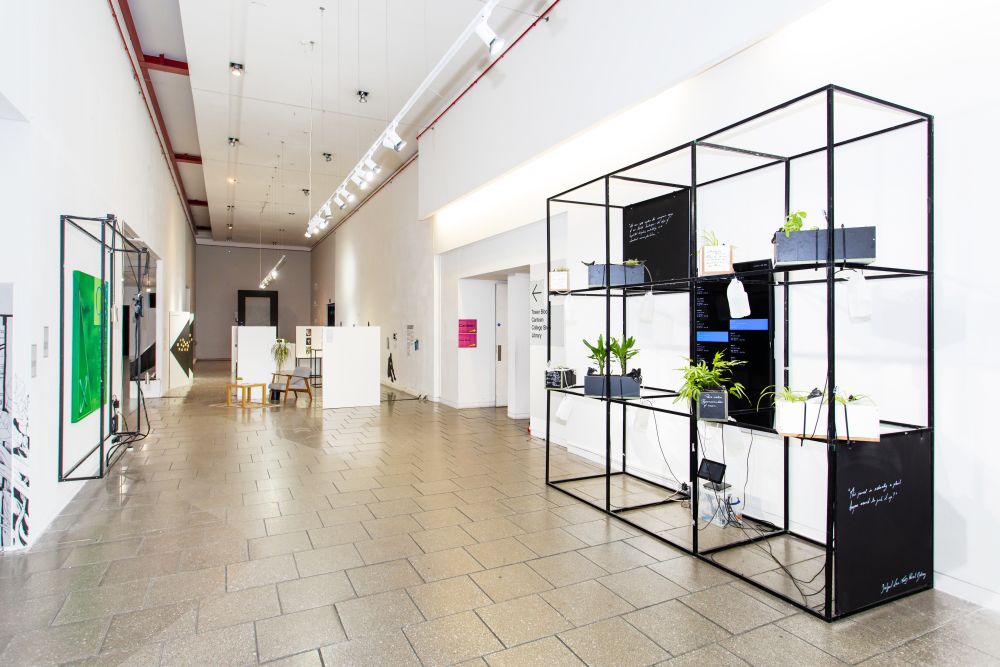 Exhibition view of work in Emergence at LCC
