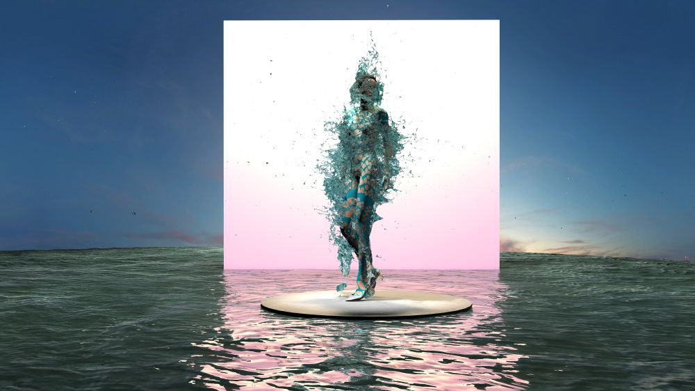Digital image if figured wrapped in transparent material