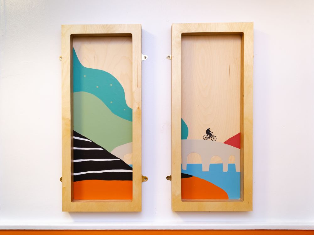 Painting created for St Pancras Hospital as part of the installation 'The Journey'
