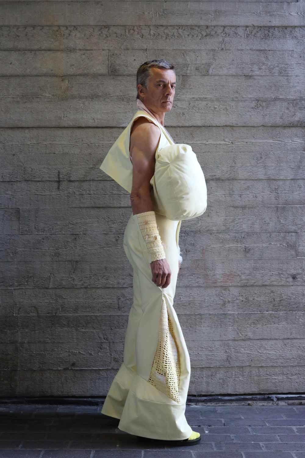 Man wearing white outfit