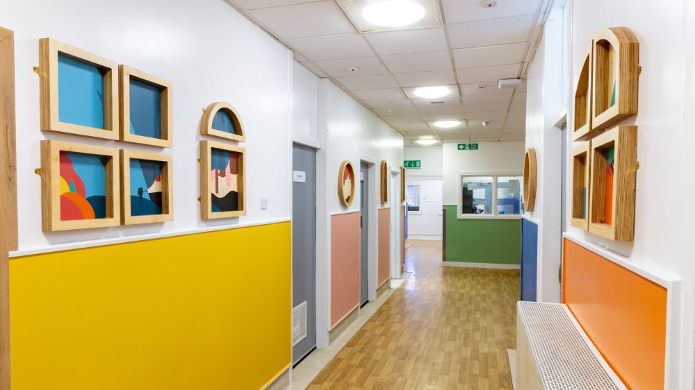Painting created for St Pancras Hospital as part of the installation 'The Journey'