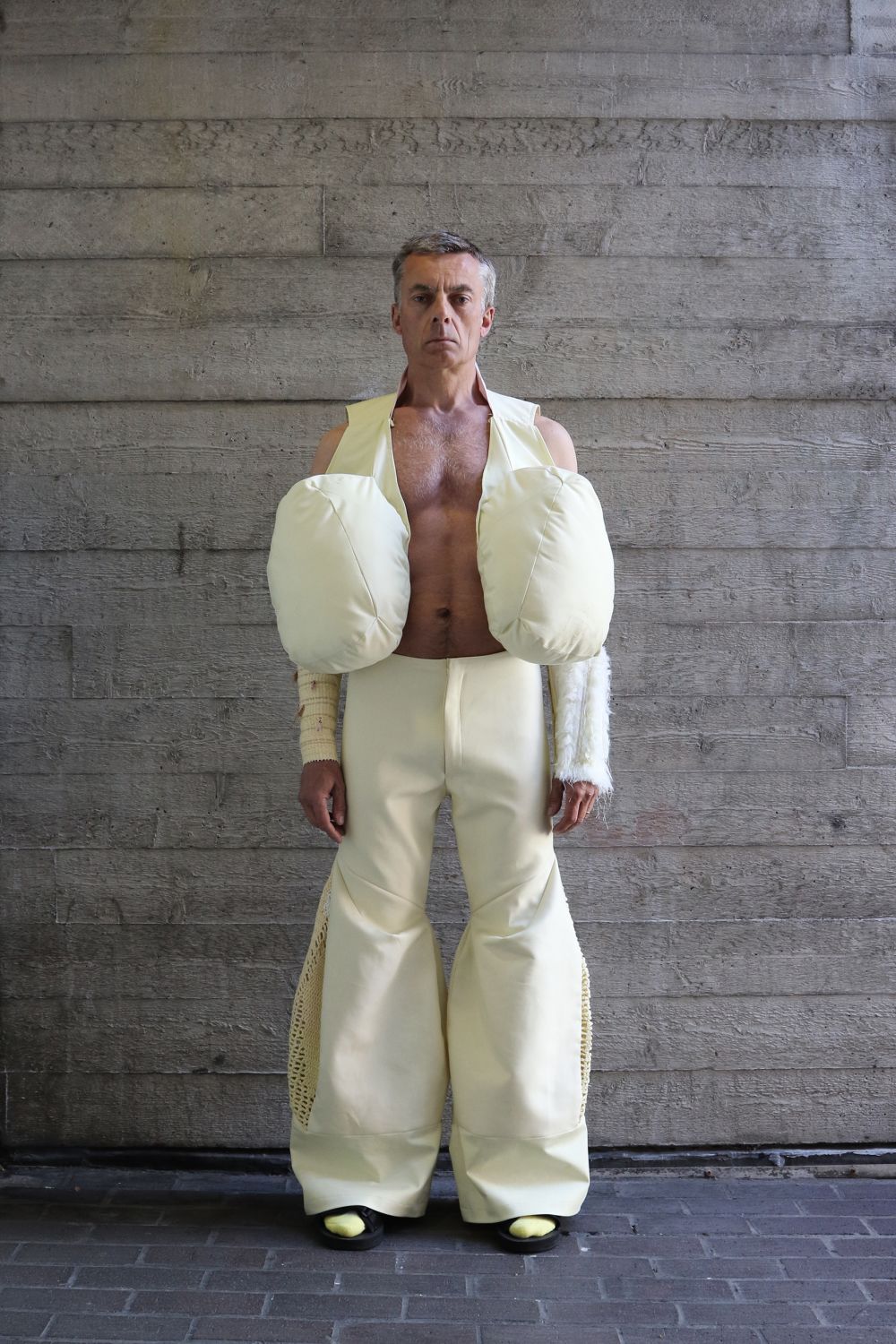 Man wearing white outfit
