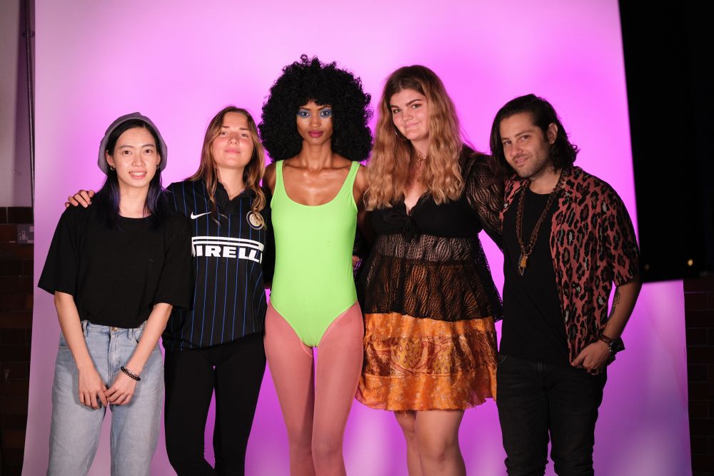 Group photo, model and colleagues