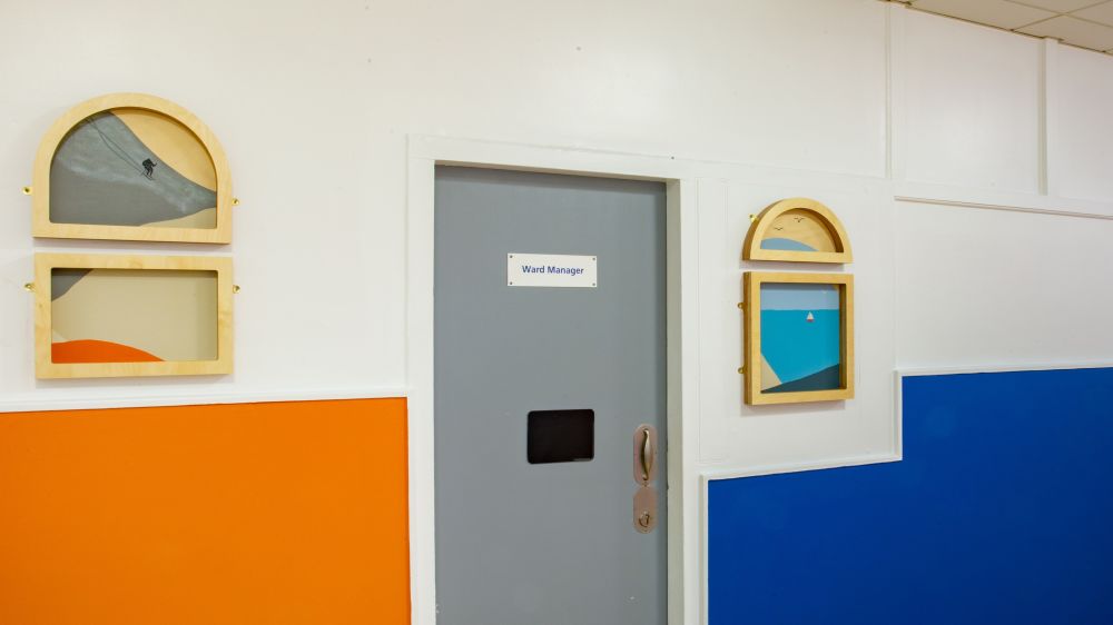 Painting created for St Pancras Hospital as part of the installation 'The Journey'