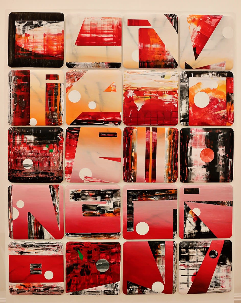 The winning artwork selected for Campari Creates - Codex Campari by Fine Art graduate Rupert Whale