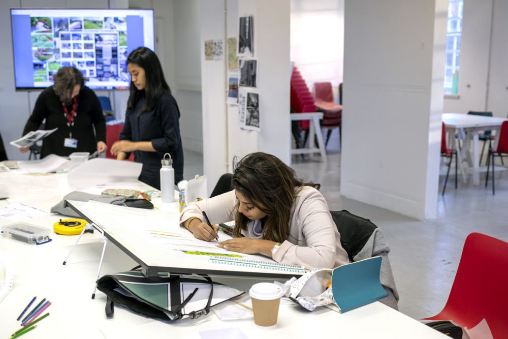 Students in class.