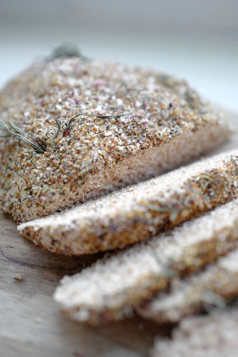 Close-up of sliced material on plate